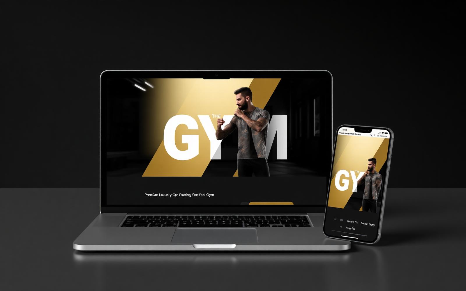 Ace Platinum Fitness luxury gym website shown on laptop and mobile