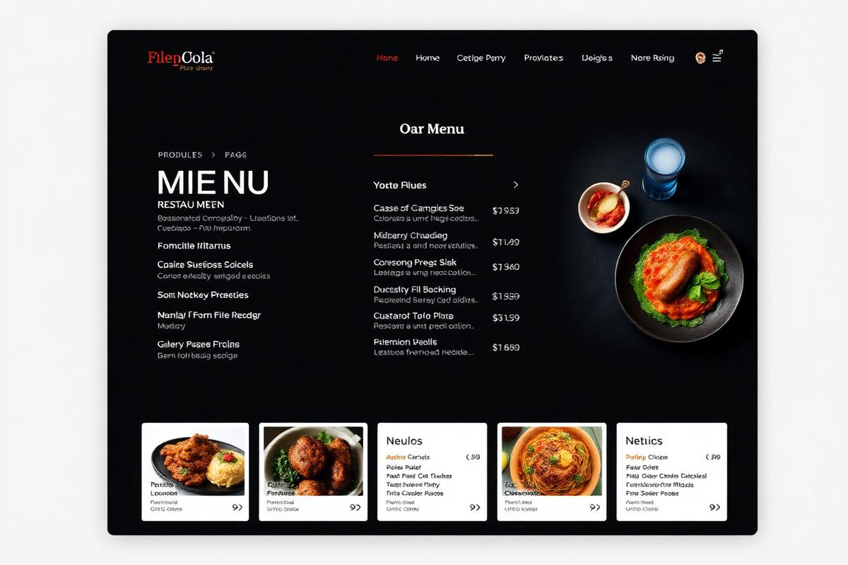 Dosa Plaza digital menu showcase