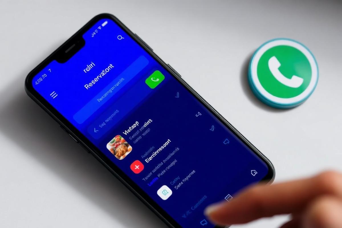 WhatsApp ordering and reservation screen on mobile